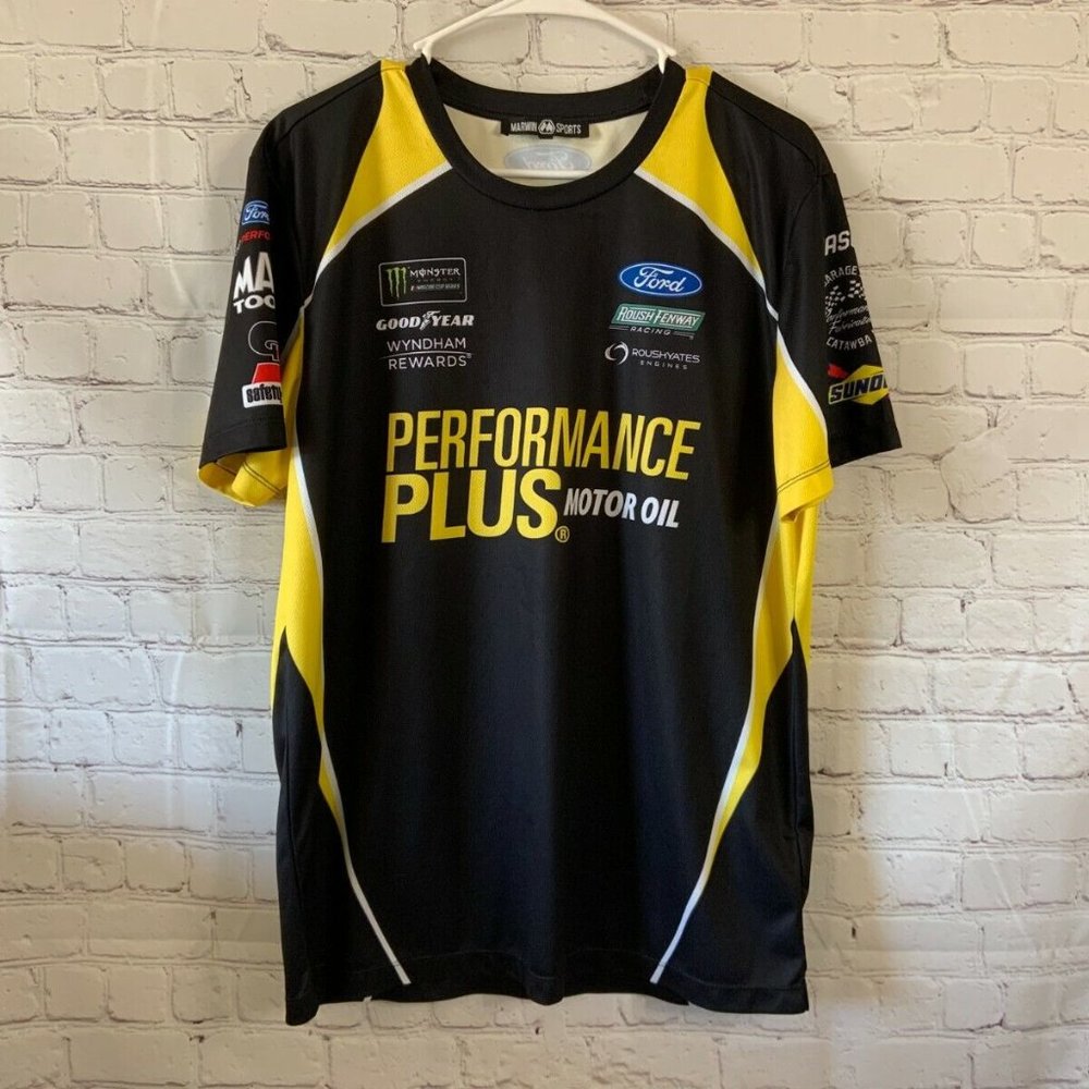 Roush Fenway Racing Performance Plus Motor Oil Pit Crew Shirt Size Medium